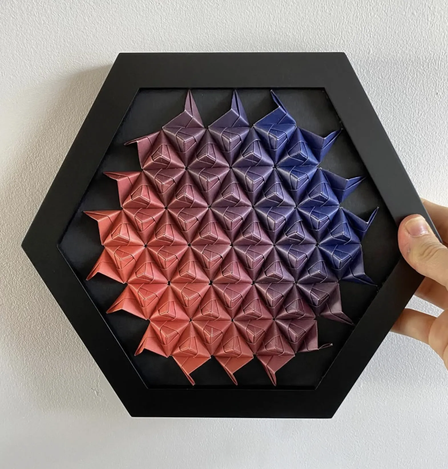 Hex frame wall art