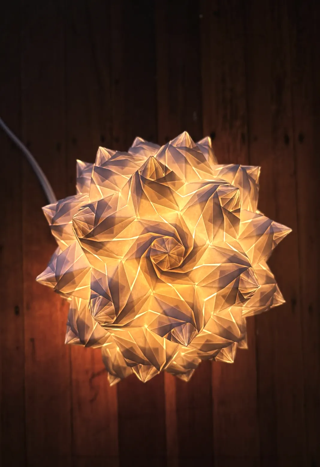 Rose kusudama lamp